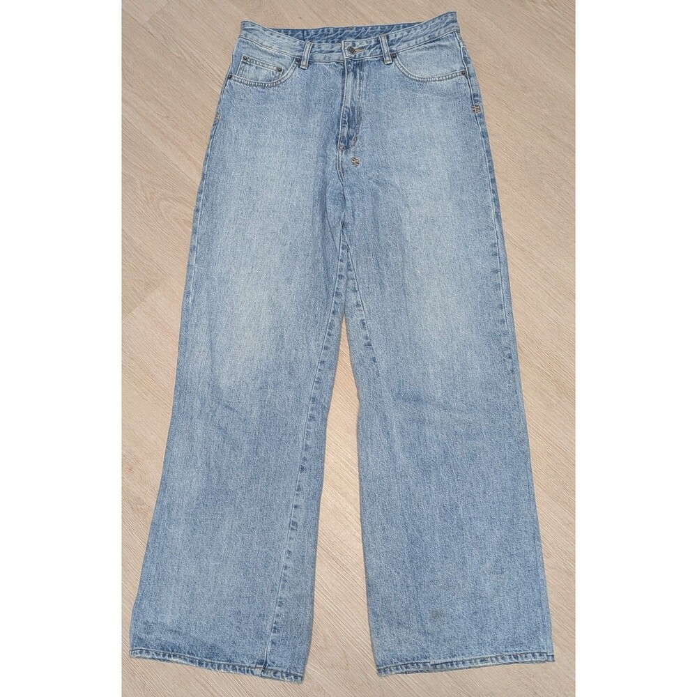 Ksubi Brooklyn Light Wash Relaxed Wide Leg Jeans Size 31